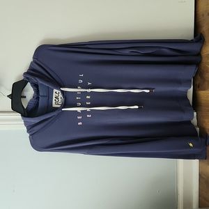 Peace Love World blue hoodie